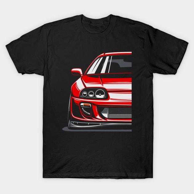 2jz Supra (red) T-Shirt by Markaryan